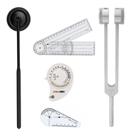 Kit Martelo Neuro De Reflexo Babinski Trena Diapasão 256hz e Goniometro Pequeno E Goniometro Grande Kit Martelo Neuro De Reflexo Babinski Trena Diapasão 256hz e Goniometro Pequeno E Goniometro Grande