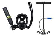 Kit Mascara De Mergulho Com Cilindro Oxigenio Bomba Snorkel Kit Mascara De Mergulho Com Cilindro Oxigenio Bomba Snorkel