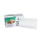 KIT Máscara Descartável De Proteção Facial Tripla Branca 50 Unidades