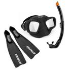 Kit Máscara e Snorkel Camo Seasub Baixo Volume Silicone Mergulho Pesca Sub Apneia