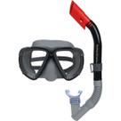 Kit Máscara e Snorkel Mergulho Adulto Válvula Purificadora Proteção UV Alça Ajustável Bel
