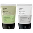 Kit Mascara Facial De Argila Branca + Verde Clareadora Antiacne Dermo Skin Labotrat 130g