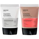 Kit Mascara Facial De Argila Branca + Vermelha Clareadora Antissinais Dermo Skin Labotrat 130g