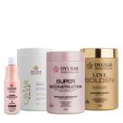 Kit Máscaras Caviar, Super, Ouro 1kg + Leave-in 500ml Dyusar
