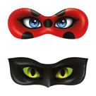 Kit Máscaras de Festa - Lady Bug e Cat Noir Miracolous - 6 unidades - Regina Festas - Rizzo