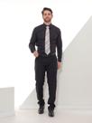 KIT Masculino 2 Peças - Camisa Social Manga Longa Slim Preta e Calça Social Preta