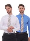 KIT Masculino 2 Peças - Camisa Social Slim Branca e Camisa Social Slim Azul