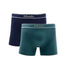 Kit Mash 2 Cuecas Boxer Sem Costura Microfibra 711.17 Azul