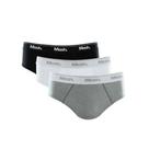 Kit Mash 3 Cuecas Slip 010.04 Preto/Branco/Mescla