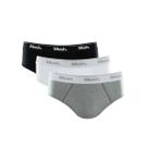 Kit Mash 3 Cuecas Slip 010.04 Preto/Branco/Mescla