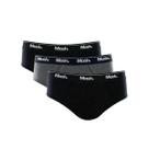 Kit Mash 3 Cuecas Slip Algodão 010.04E Preto/Cinza/Preto