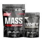 Kit Mass Infusion 3kg + 100% Whey Refil 900g Nutrex Research
