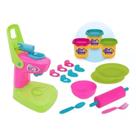 Kit massa de modelar c/ máquina club massa le chef usual brinquedos