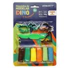Kit Massa Modelar Dino Blister C/6 Cores LeoeLeo e 5 Moldes