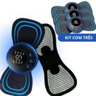 KIT Massageador Adesivo Elétrico Portátil Tens Muscular Usb - 3 unidades
