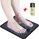 Kit Massageador Tapete Elétrico Ems Para Pés Fisioterápico + Óleo de Massagem