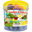 Kit Massinha de Modelar Balde 2,1 KG 36 Unidades Colorida Macia 12 Cores Lembrancinha Festa Cheirosa
