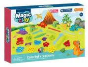 Kit Massinha Infantil Dinossauros Ferramentas 8 Moldes Magic