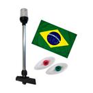 Kit Mastro de Popa 12v Led + Olho de Tubarão LED + Bandeira