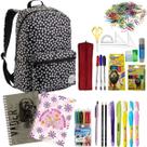 Kit Material Escolar com 61 itens Ensino Médio Feminino Masculino Mochila Estojo Escola Faculdade Universidade Colegial