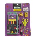 Kit Material Escolar Divertido Game leo e leo c/ 7 itens