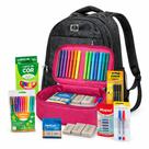 Kit Material Escolar Ensino Médio Fundamental Faculdade Completo Volta as Aulas Cor:Pink