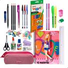 Kit Material Escolar Itens Essenciais Caderno Estojo Caneta Feminino