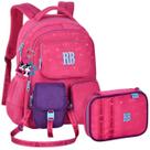 Kit Material Escolar Rebecca Bonbon Mochila de Costas e Estojo Grande Juvenil Feminino Resistente Alça Acolchoada Compartimento Notebook Espaçoso