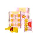 Kit Material Escolar Ursinho Pooh com 1 Estojo Pelúcia Agenda 2025 e Caderno Smart Universitário Top