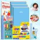 Kit Material Escolar Volta As Aulas Infantil 70 itens Tons Pastéis Ensino Fundamental Infantil Faber Acrilex Chamequinho