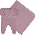 Kit maternidade bebê feminino manta e macacão pimpolho
