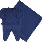 Kit maternidade bebê masculino manta e macacão pimpolho