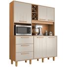 Kit Max Armário para Cozinha 5 Portas 3 Gavetas (1,60 M) Yescasa