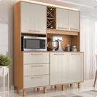 Kit Max Armário para Cozinha 5 Portas 3 Gavetas (1,60 M) Yescasa