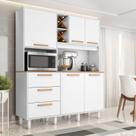 Kit Max Armário para Cozinha 5 Portas 3 Gavetas (1,60 M) Yescasa