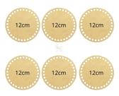 Kit Mdf 6 peças Crochê/fio De Malha Redondo 12cm Diâmetro