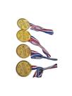 Kit medalha para brincadeira campeão vencedor cor ouro-4un