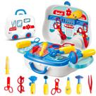 Kit médico Doctor Playset Pretend com estojo de viagem para crianças
