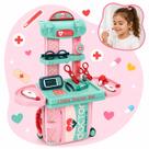 Kit Médico Enfermeira Infantil Maleta Doutor 3 em 1 Brinquedo Educativo Faz de Conta Acessórios Menina Kizumba