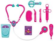 Kit Médico Infantil Barbie Doutora Médica Médio - 9 Peças Fun