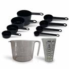 Kit Medida 10 Peças Jarra 1L Copo Fume (Preto) Xicara Preto Colher Preto Apto a Calor Panelinha Rosa Kit Medida 10 Peças Jarra 1L Copo Fume (Preto) Xicara Preto Colher Preto Apto a Calor Panelinha Rosa