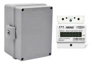 Kit Medidor Bifásico 110+110=220v 2 Fases + Caixa Instalação