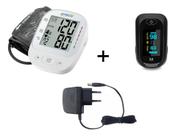 Kit Medidor De Pressão Digital LA800 Com Braçadeira + Fonte Eliminador 5V + Oximetro Saturimetro Multi Kit Medidor De Pressão Digital LA800 Com Braçadeira + Fonte Eliminador 5V + Oximetro Saturimetro Multi