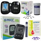 Kit Medidor Gtech Glicose 60 Tiras Glicemia + 110 Lancetas