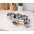 Kit Medidores Aço Inox 5 Pcs Receitas Cozinha Casa Funcional