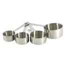 Kit Medidores de Cozinha 4 peças Aço Inox Colher Xicara Copo