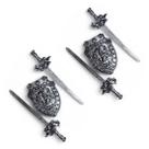 Kit Medieval 4 Espadas Escudo Grifo Combate Infantil JR0951 Kit Medieval 4 Espadas Escudo Grifo Combate Infantil JR0951