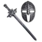 Kit Medieval Espada e Mascara Guerreiro De Combate JR0610