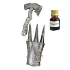 Kit Medieval Guerreiro Luva + Machadinha+ sangue falso 10ml