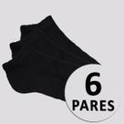 Kit Meia Adidas 6 Pares Cano Baixo Preta e Branca